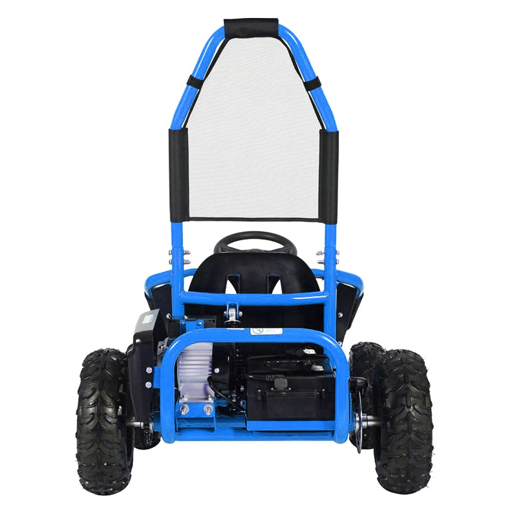 MotoTec Mud Monster Kids Electric 48v 1000w Blue Go Kart Full Suspension