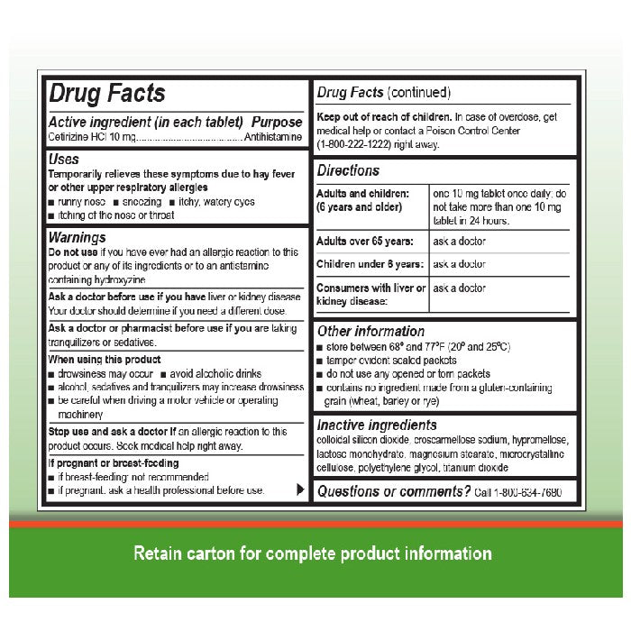 Medique Cetiramed Allergy Relief (50x1/box - 72 Boxes)