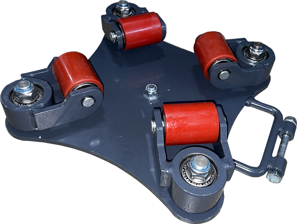 Pake Handling Tools PAKRM04 4 Roller Steel Rotating Machine Dolly 2200 lb Capacity New