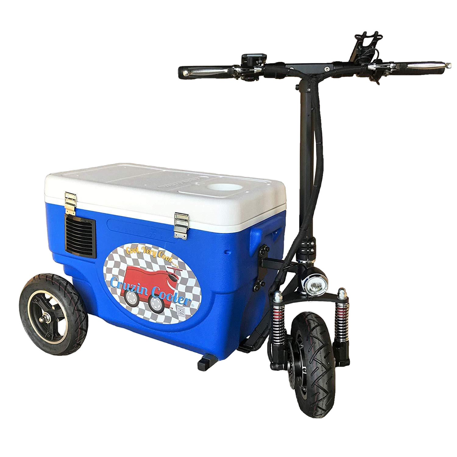 Cruzin Cooler CZHBBLUE Sport 500W 48V 3 Speed Motorized Ice Chest Scooter Blue New