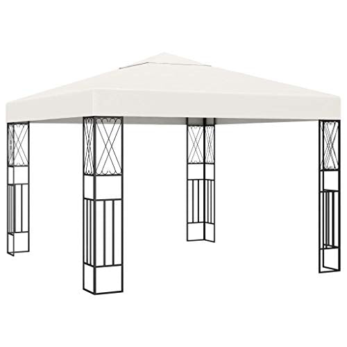 Qulable Gazebo 9.8'x9.8' Cream Fabric