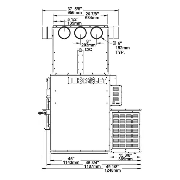 Drolet DF02001 Tundra II CSA Certified 2,500 Sq. Ft. Wood Furnace New Canada Only