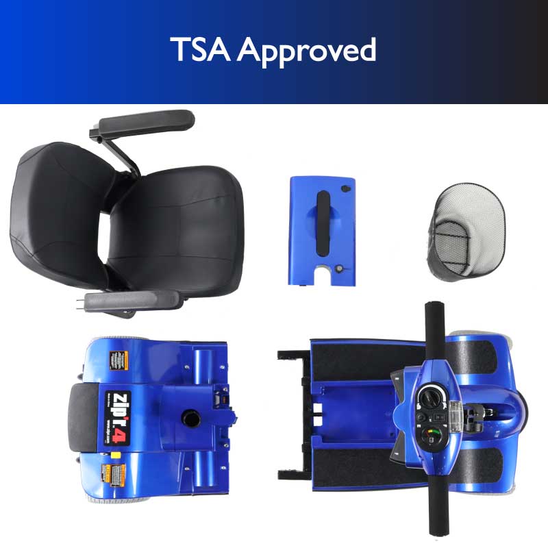Zip'r 4 XTRA Traveler Long Range Mobility Scooter Blue New