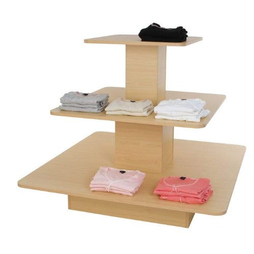 Econoco 3-Tier Melamine Square Table