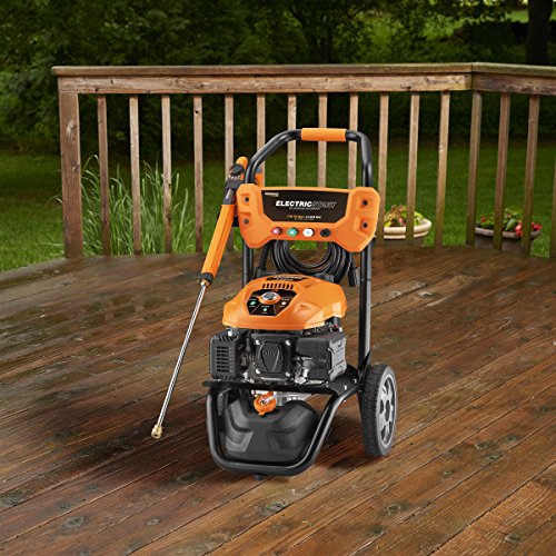 Generac Gas Pressure Washer 3100 PSI 2.5 GPM Lithium-Ion Electric Start with PowerDial Spray Gun, 25' Hose and 4 Nozzles