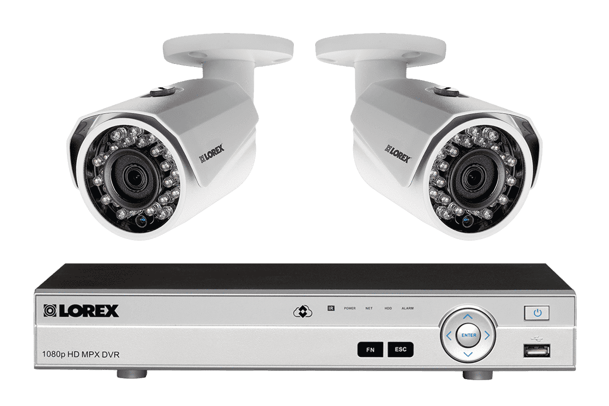 Lorex MPX42W 1080P HD Weatherproof 2 Camera 4 Channel 1 TB MPX DVR Surveillance Security System New