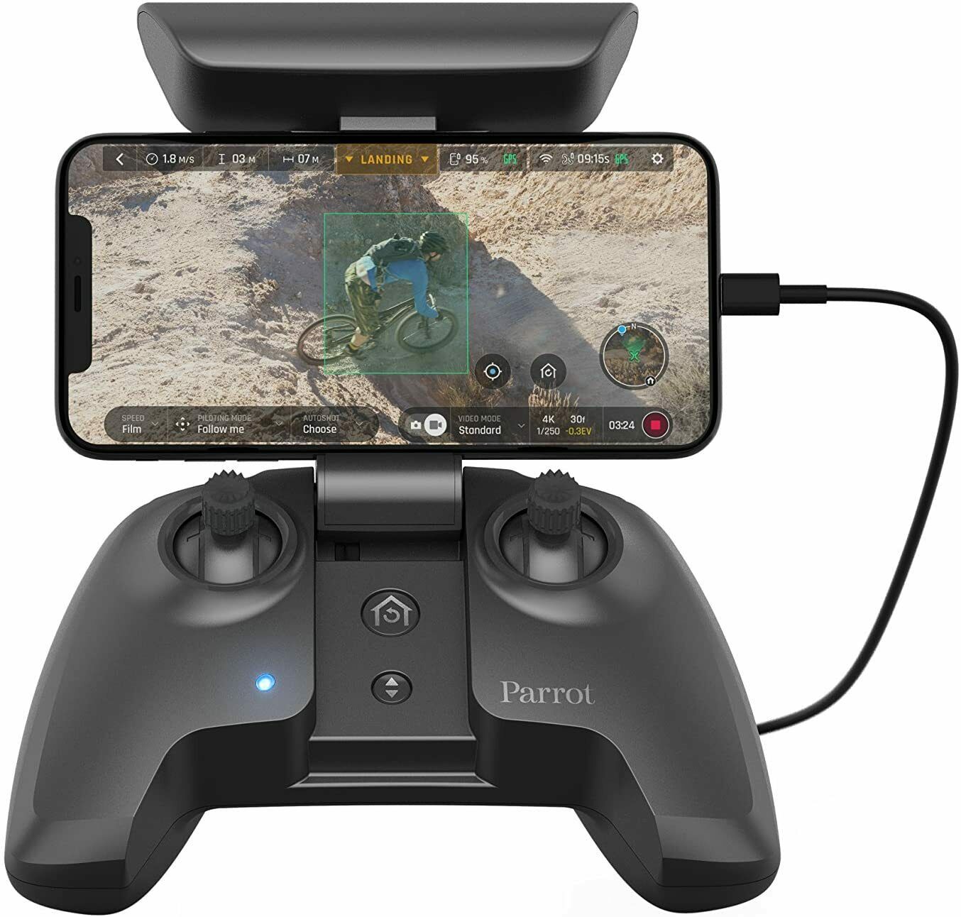 Parrot PF728020 ANAFI Drone Extended Foldable Quadcopter 4K HDR Camera with a 180° Vertical Swivel Camera  Dark Grey New