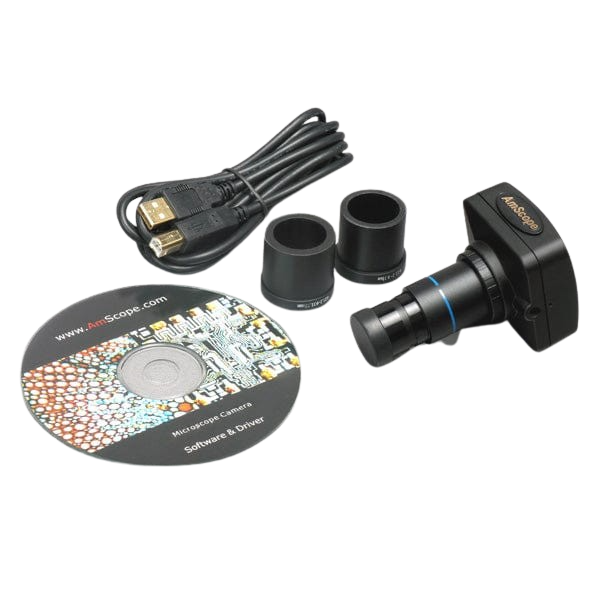 Amscope SM-2TZ-5M 3.5X - 90X Stereo Zoom Microscope with Dual Halogen Lights Plus 5MP Camera New