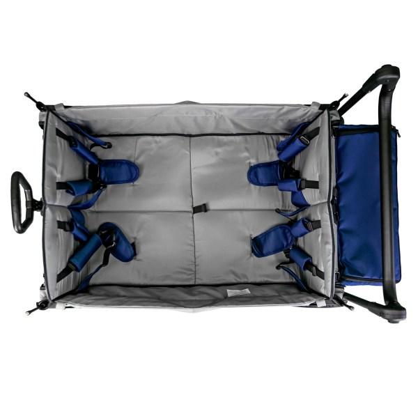 WonderFold Baby X4 Push/Pull 4-Passenger Quad Stroller Wagon Navy New