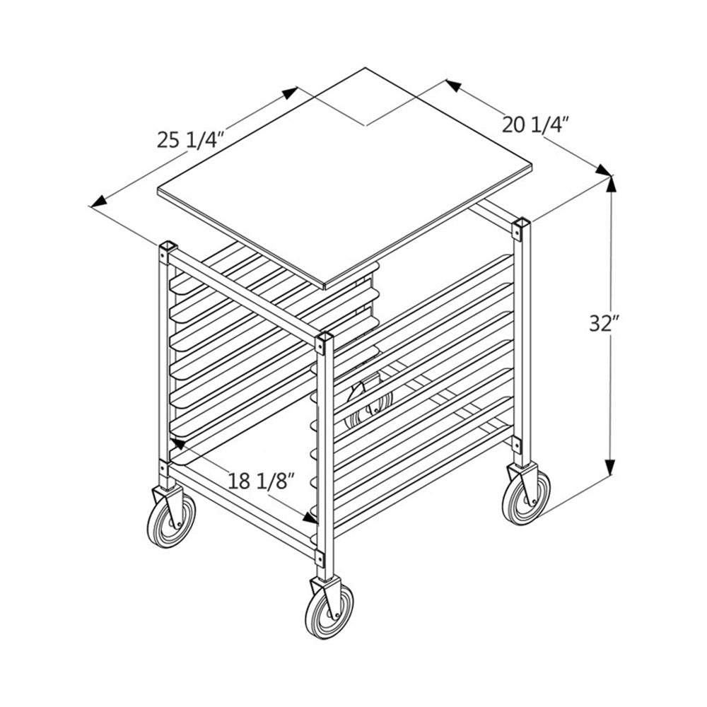 PVI Food Service W-Series Half Size Pan Rack