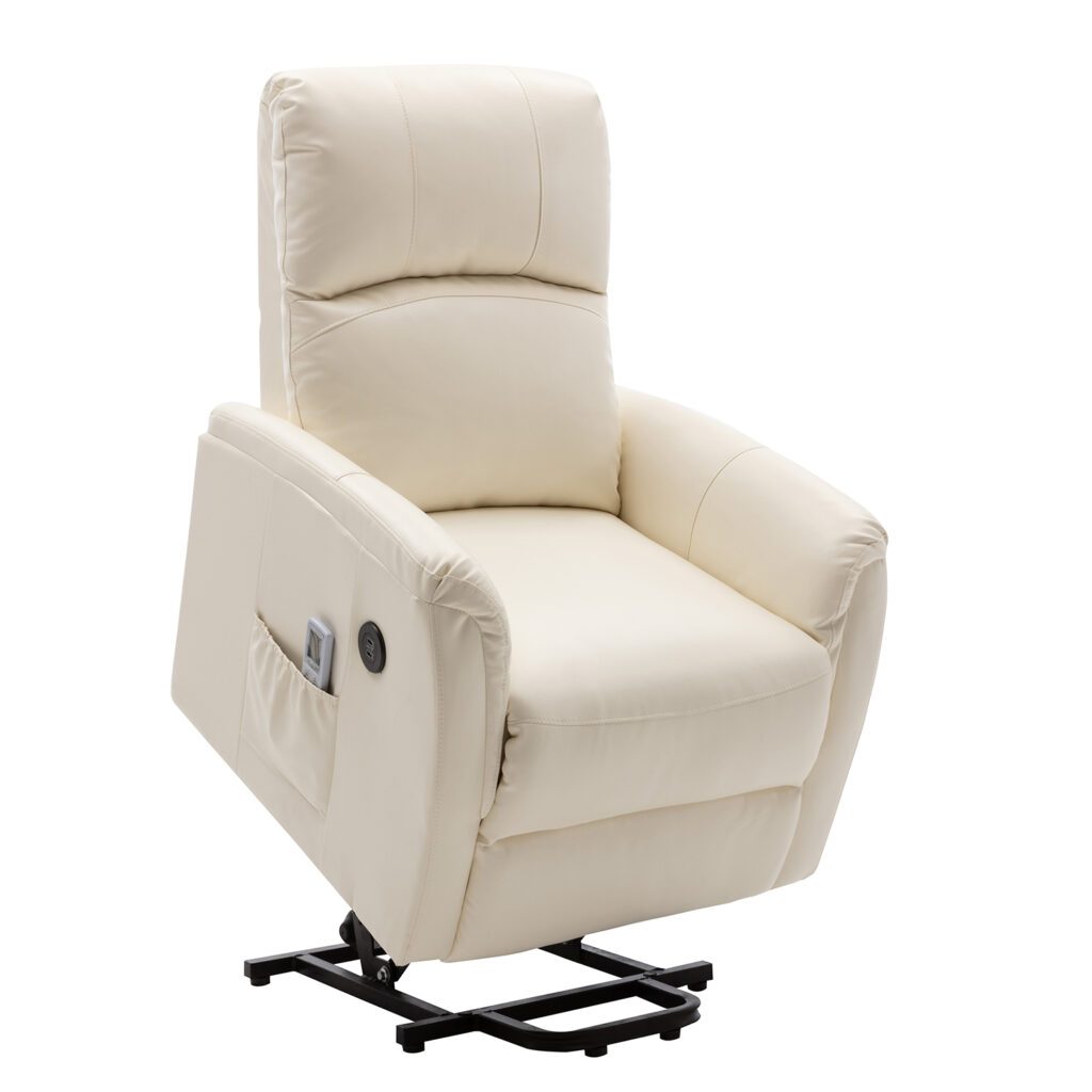 Lifesmart Luxury Leather Power Lift and Recline Massage Chair with Heat Therapy New