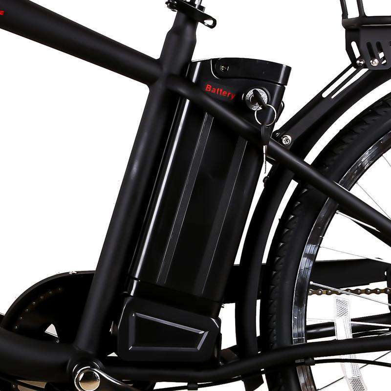 NAKTO 26 inch 250W Camel Electric Bicycle 6 Speed E-Bike 36V Lithium Battery Men's Black New