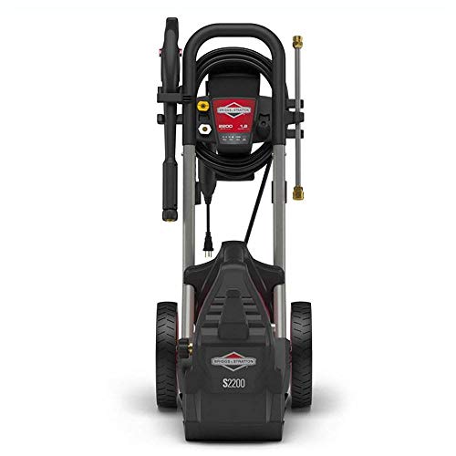 Briggs & Stratton S2200 2200 MAX PSI at 1.0 GPM Electric Pressure Washer with Detergent Foamer, 25-Foot High-Pressure Hose, and Turbo Nozzle