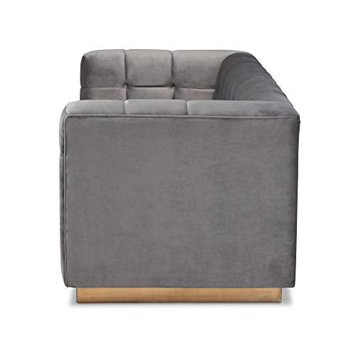 Baxton Studio Sofa, Gray