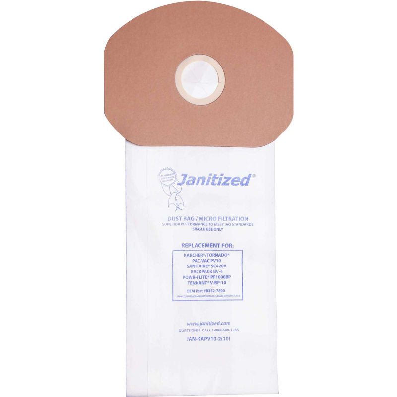 Nobles Paper Vacuum Bag for Nobles Aspen 10 Backpack