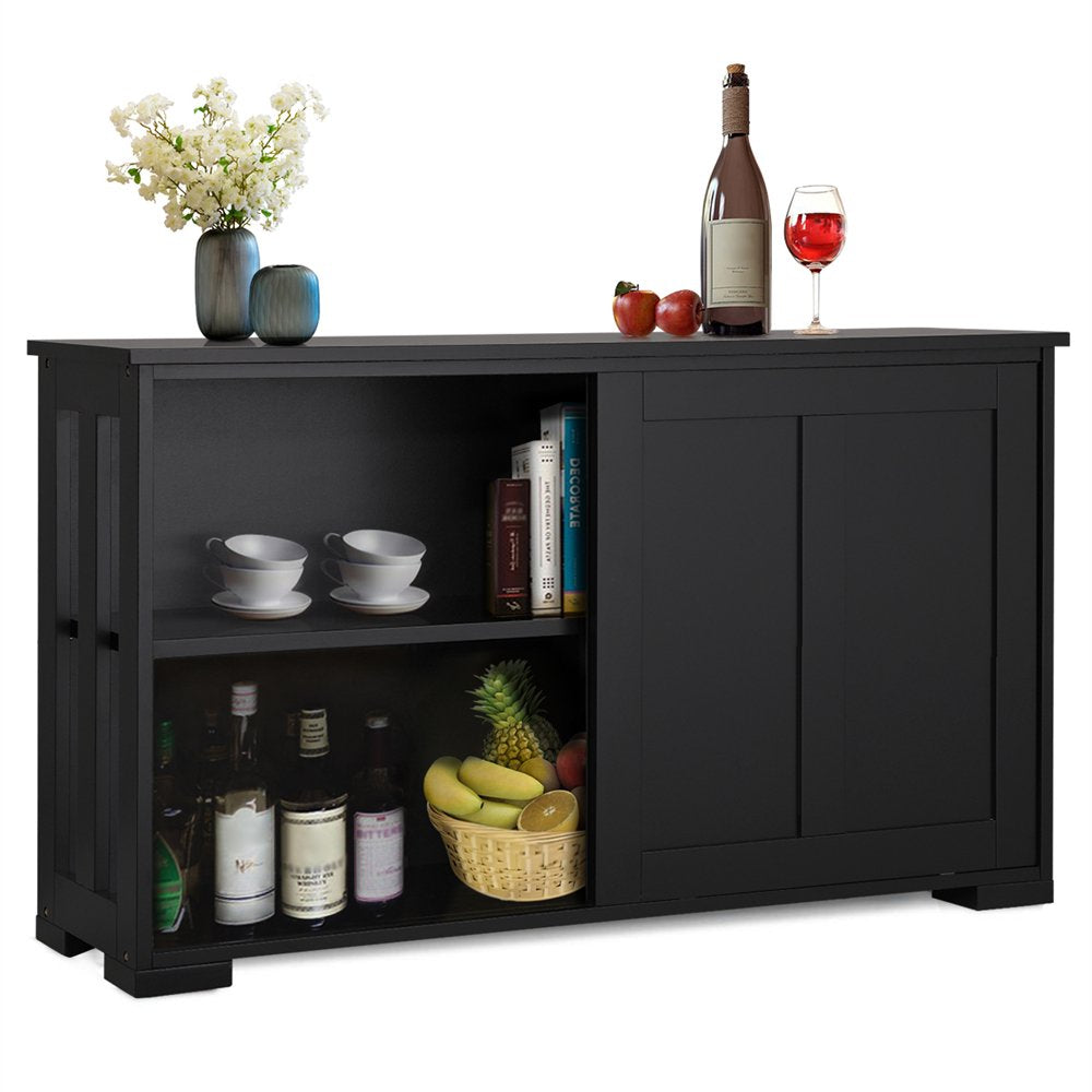 Buffet Sideboard Kitchen Table with Sliding Door