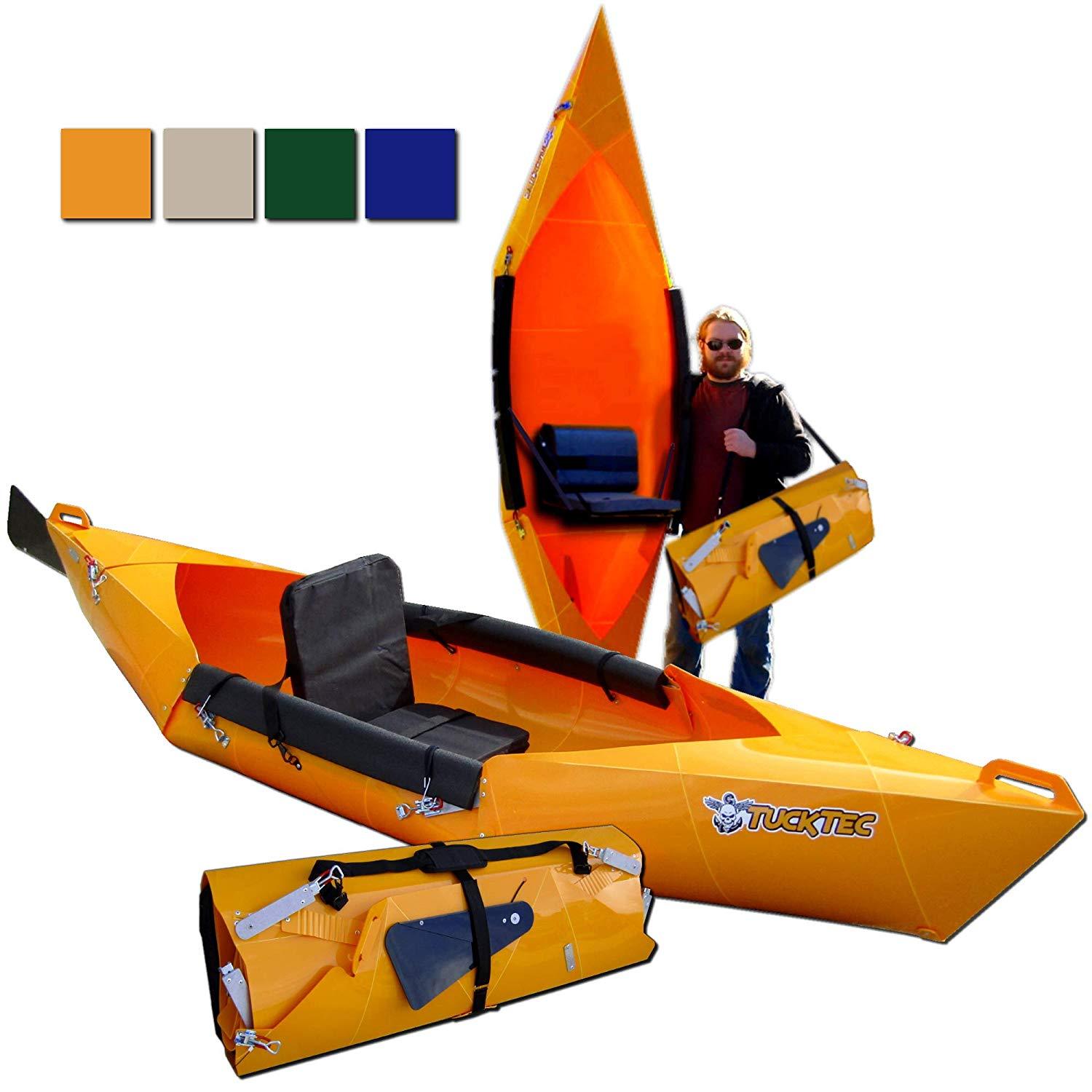 Tucktec Advanced 2020 Model 10 Ft Foldable Kayak Portable Lightweight Canoe Dark Yellow New