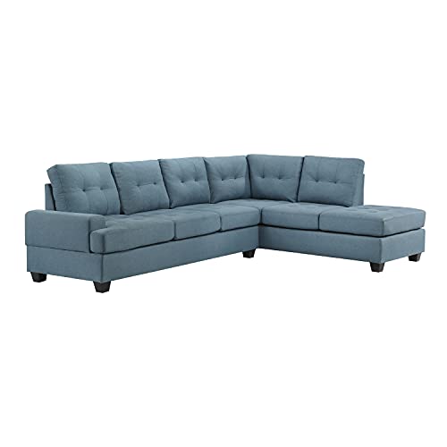 Lexicon Gracelyn 2-Piece Reversible Sectional Sofa, Blue