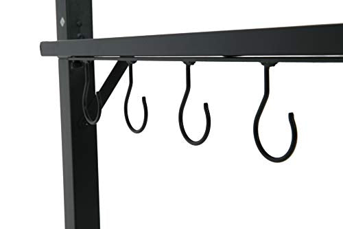 Elly Durable BBQ Grill Gazebo 8x5 Ft, Sturdy Outdoor Shelter Tent Double Tiered Soft Top Canopy Tent with Steel Frame, Hooks & Bar Counters, UV Resistant & Waterproof Fabric, Easy Assembly, Grey Color