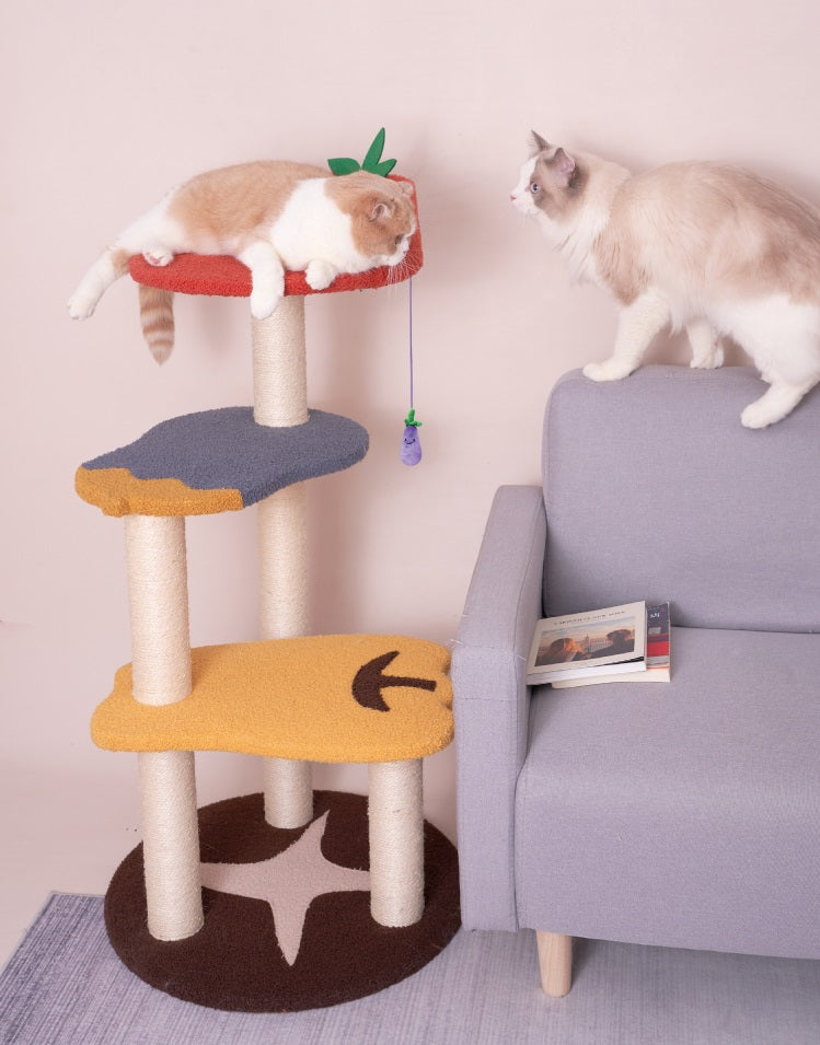 Vegetable Wood Cat Tree
