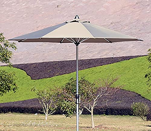 Patio Umbrella Garden Patio Parasol Round Courtyard Garden Umbrella, Garden Deck Backyard Beach Balcony Lawn GCSQF210525(Color:Beige;Size:2.5x2.7m)