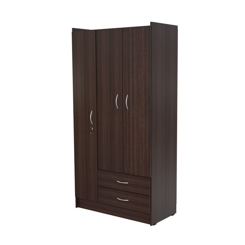 Inval Three Door Espresso Wardrobe Armoire