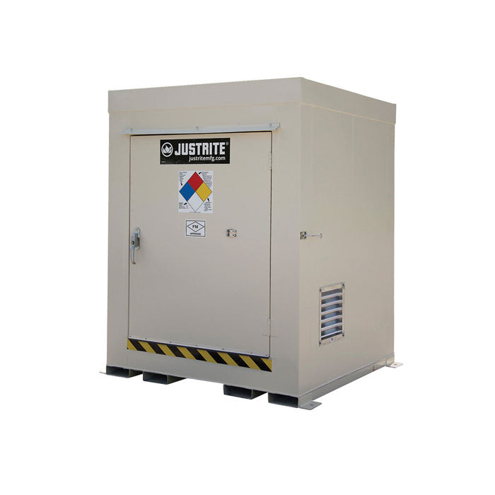 Justrite Non-Combustible Outdoor Safety Locker, 4-Drum