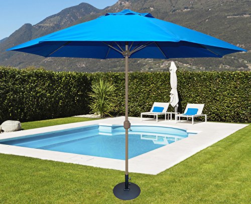 Tropishade 11' Sunbrella Patio Umbrella with Royal Blue Cover