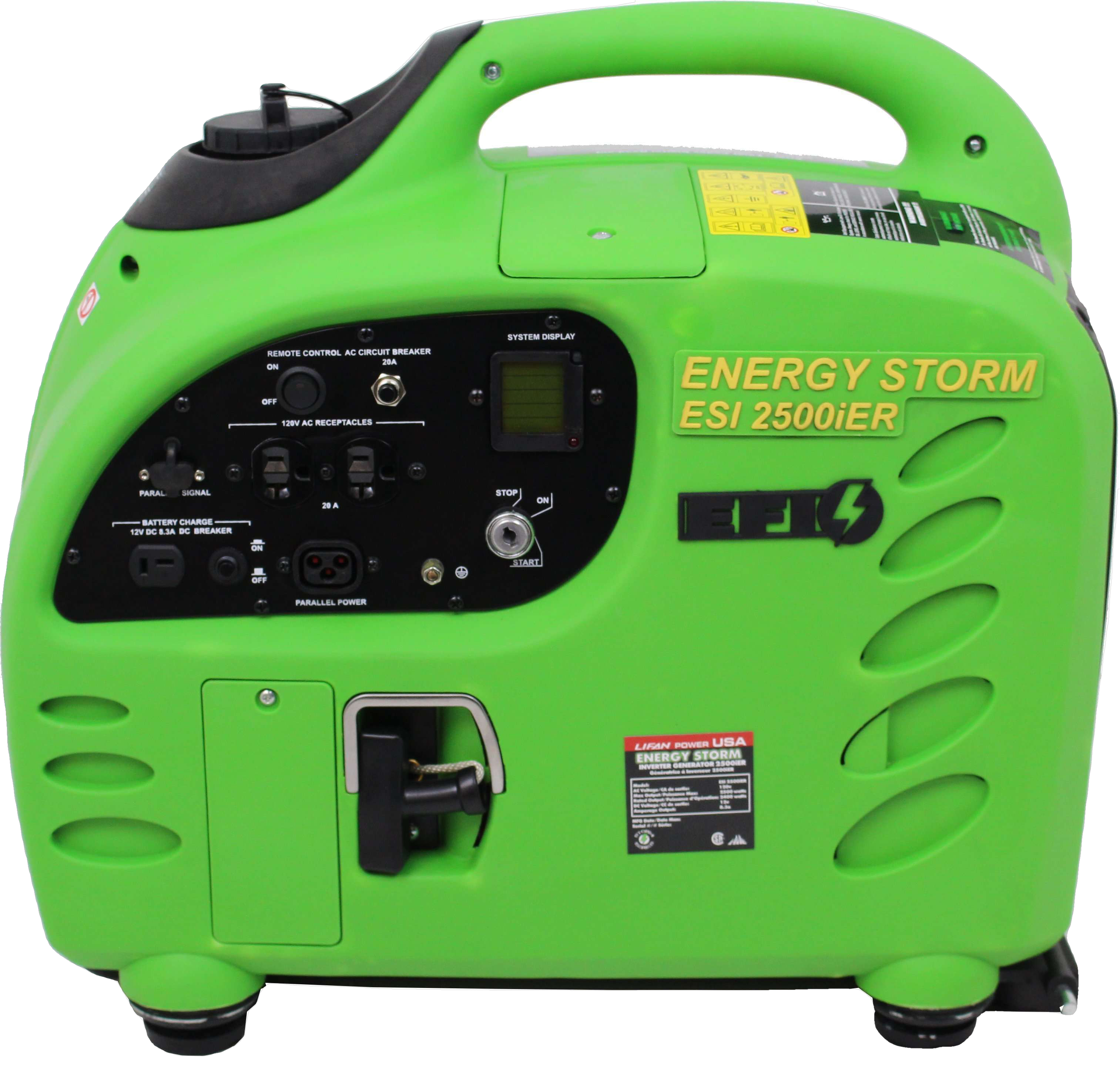 Lifan ESI2500iER-EFI-CA Energy Storm 2400W/2500W Inverter Remote Start Generator Manufacturer RFB