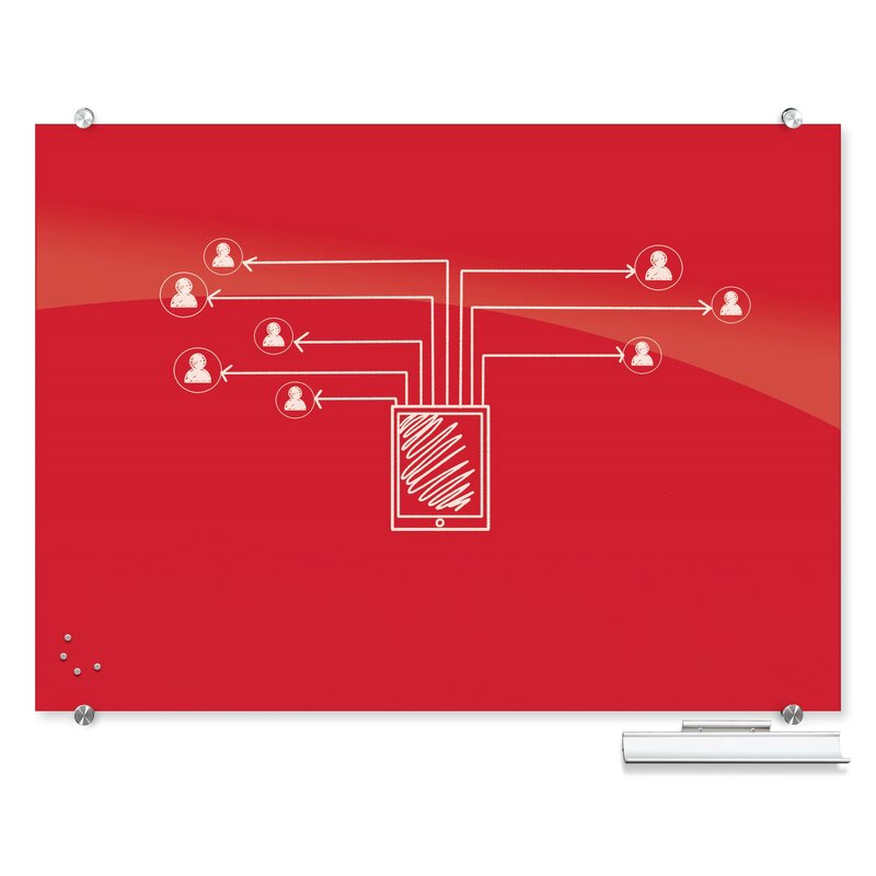 Visionary Best-Rite® Magnetic Wall Mounted Glass Board 35.43