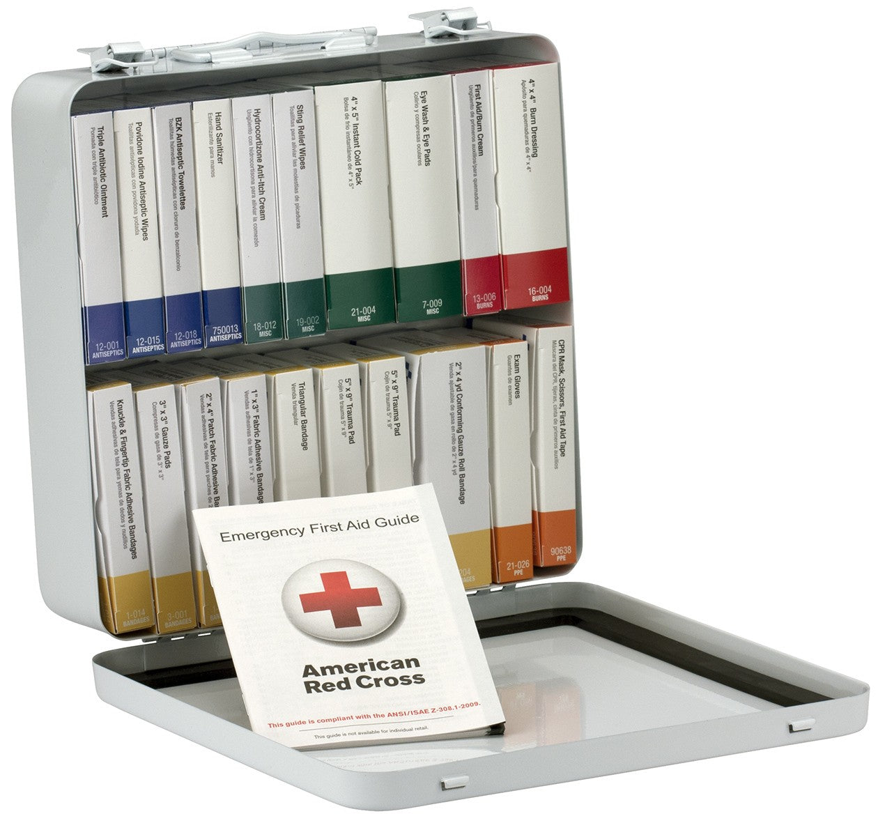 First Aid Only 50 Person 24 Unit First Aid Kit, Metal, Weatherproof, ANSI A+, Type III (3 per order)