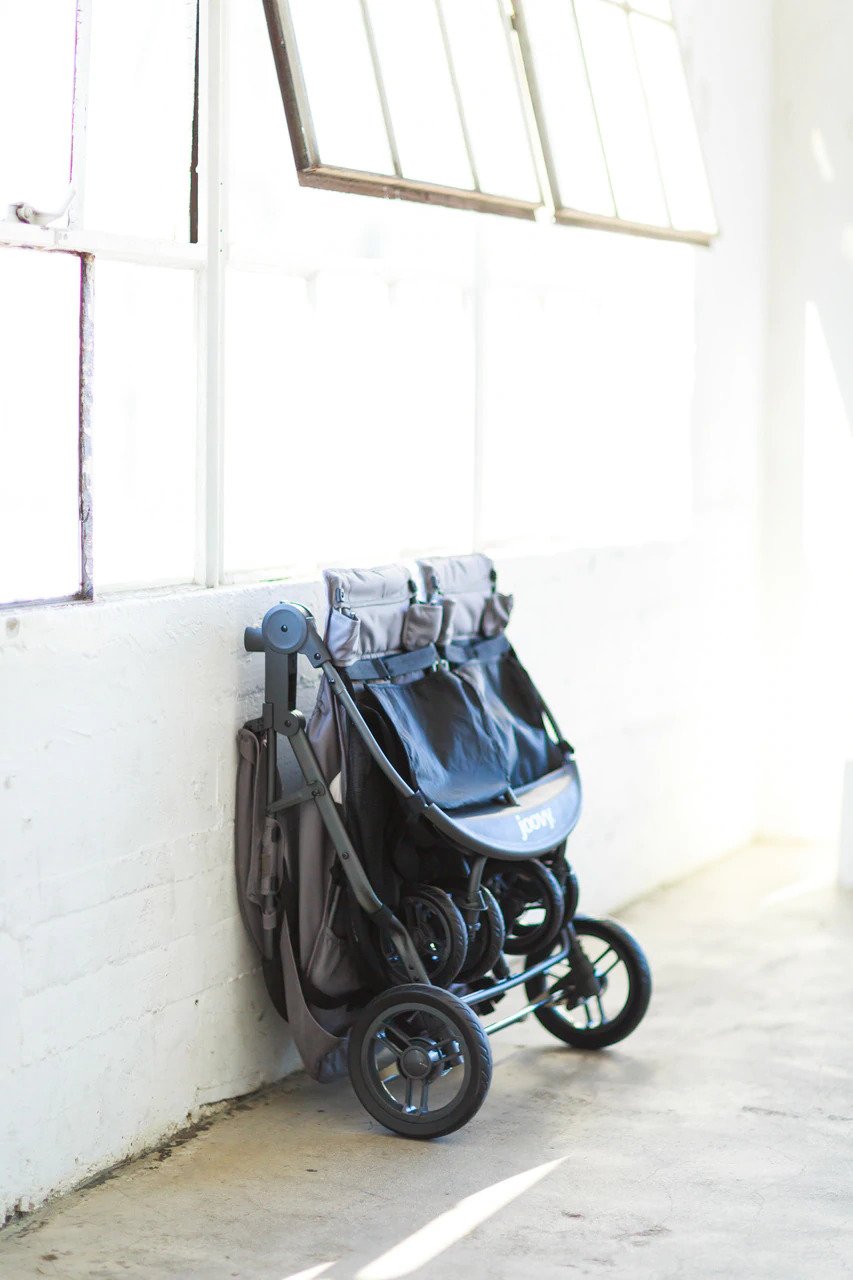 Joovy 8109 ScooterX2 With Child Tray Side By Side Double Stroller Gray New