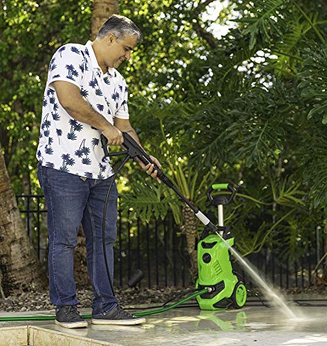 Power Pressure Washer LTW-2700 PSI 1.80 GPM Electric - Super Compact - Portable - Soap Dispenser Built in - Ultra Low Sound Power Efficient - Yellow