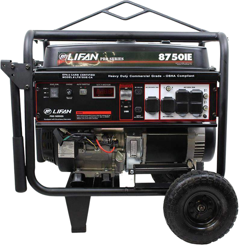 Lifan LF8750iE Pro Series 8000W/8750W Electric Start Generator Manufacturer RFB