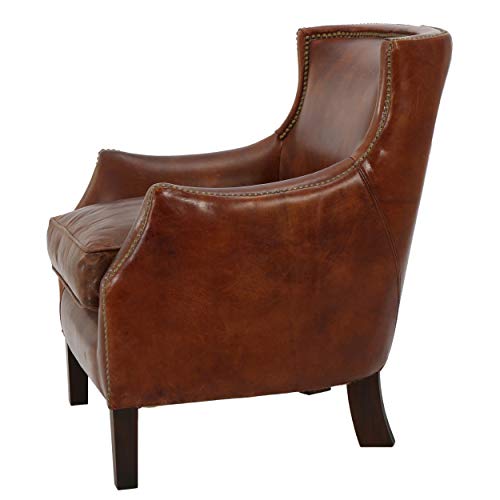 Christopher Knight Home Njord Leather Single Sofa, Vintage Light Brown