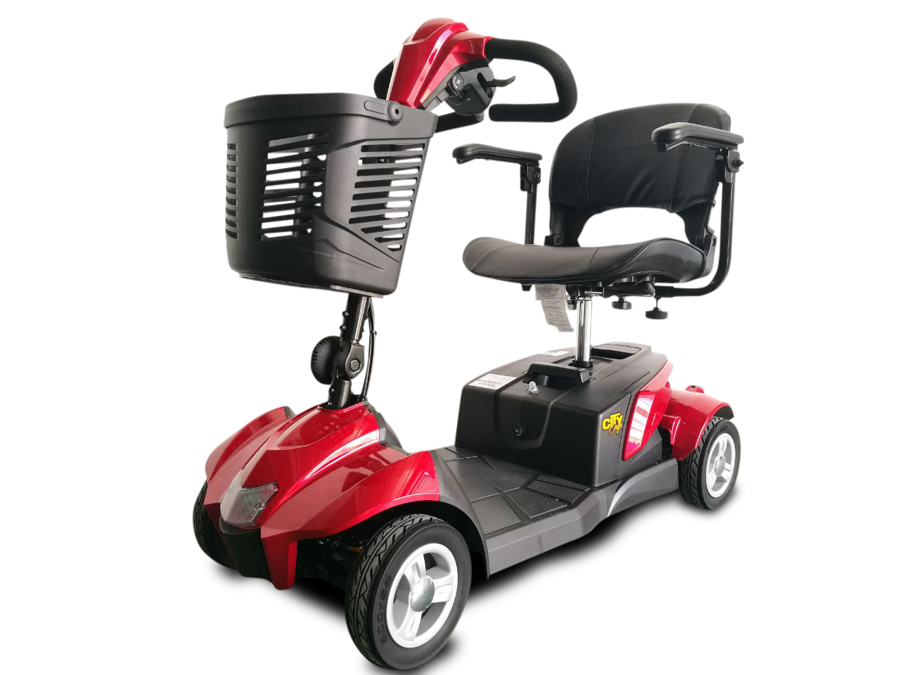 EV Rider CityCruzer 4 Wheel Electric Travel Scooter Red Open Box