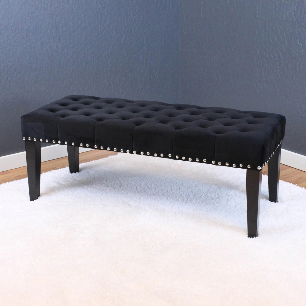 Silver Orchid Orla Velvet Bench
