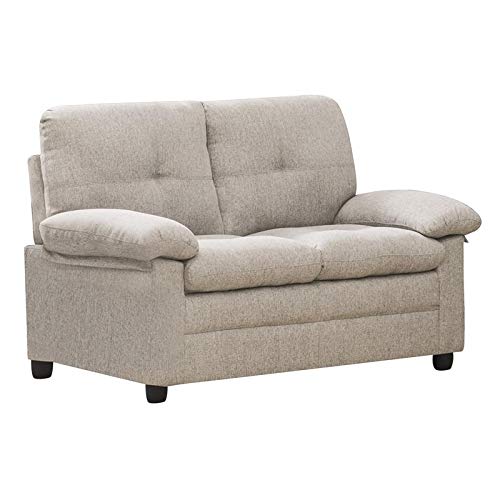 Home Square 3 Piece Living Room Set with Loveseat and 2 Armchairs in Beige