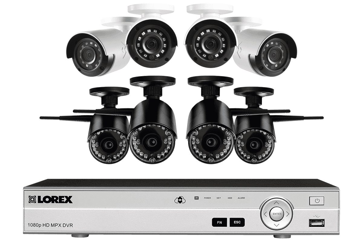 Lorex LW84W HD 8 Camera 8 Channel DVR Indoor/Outdoor Surveillance Security System New