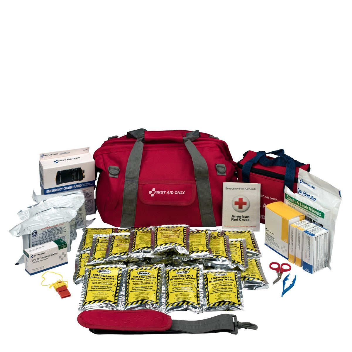 First Aid Only Emergency Preparedness, 24 Person, Large Fabric Bag First Aid Kit (2 per order)