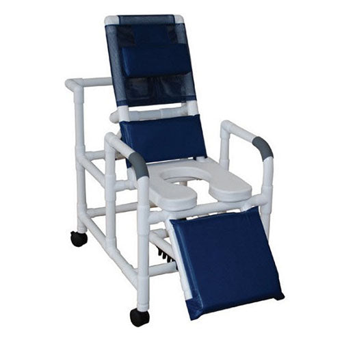 MJM Reclining Shower Chair with Elongated Soft Seat