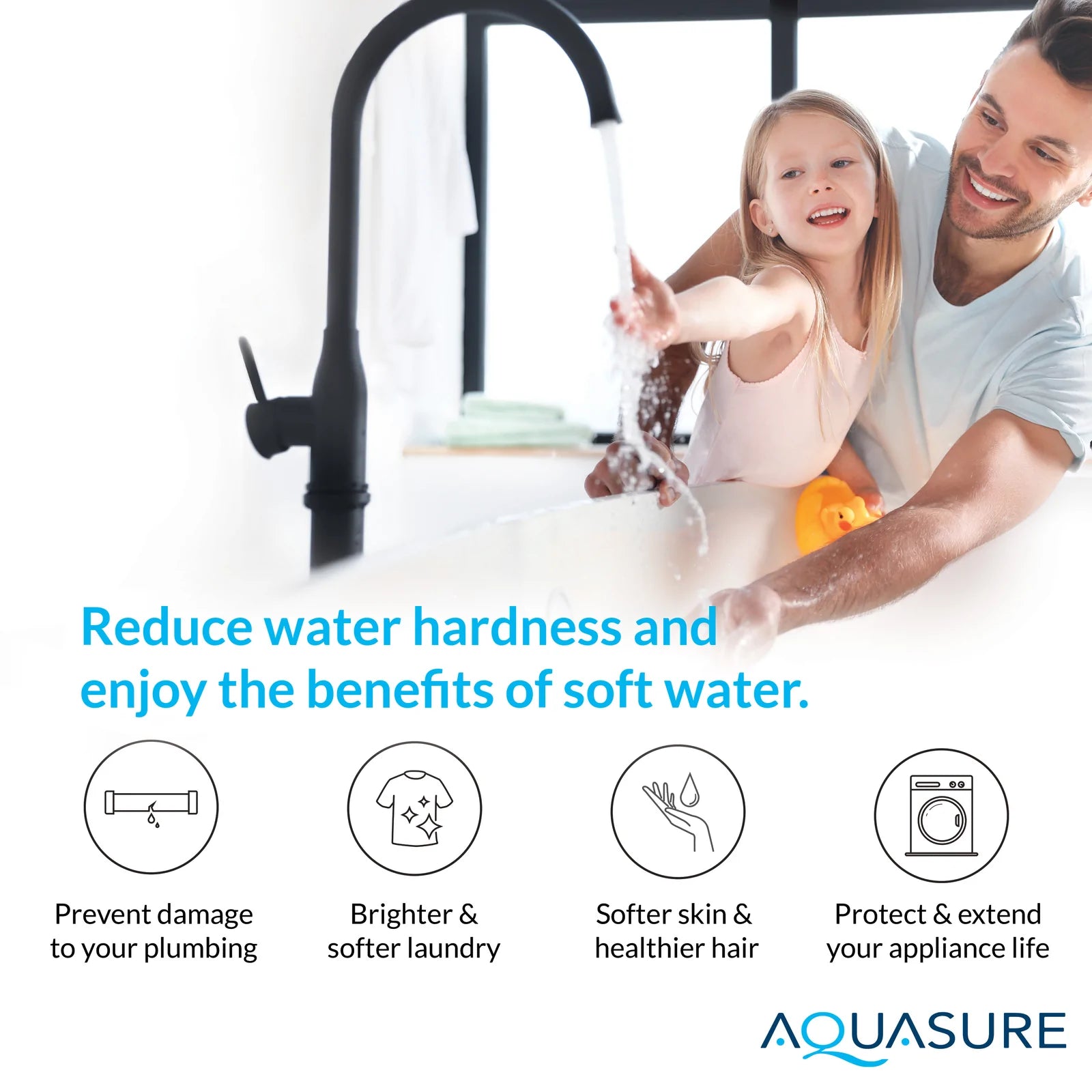 Aquasure AS-HL34A 32,000 Grain Harmony Lite All in One Cabinet Style Water Softener New
