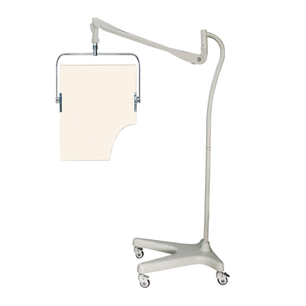 Phillips Safety Round Arm Overhead Lead Acrylic (0.5mmPbEq) Mobile Barrier with Torso Cutout