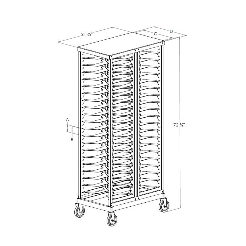 PVI Food Service Double Deep Pizza Rack