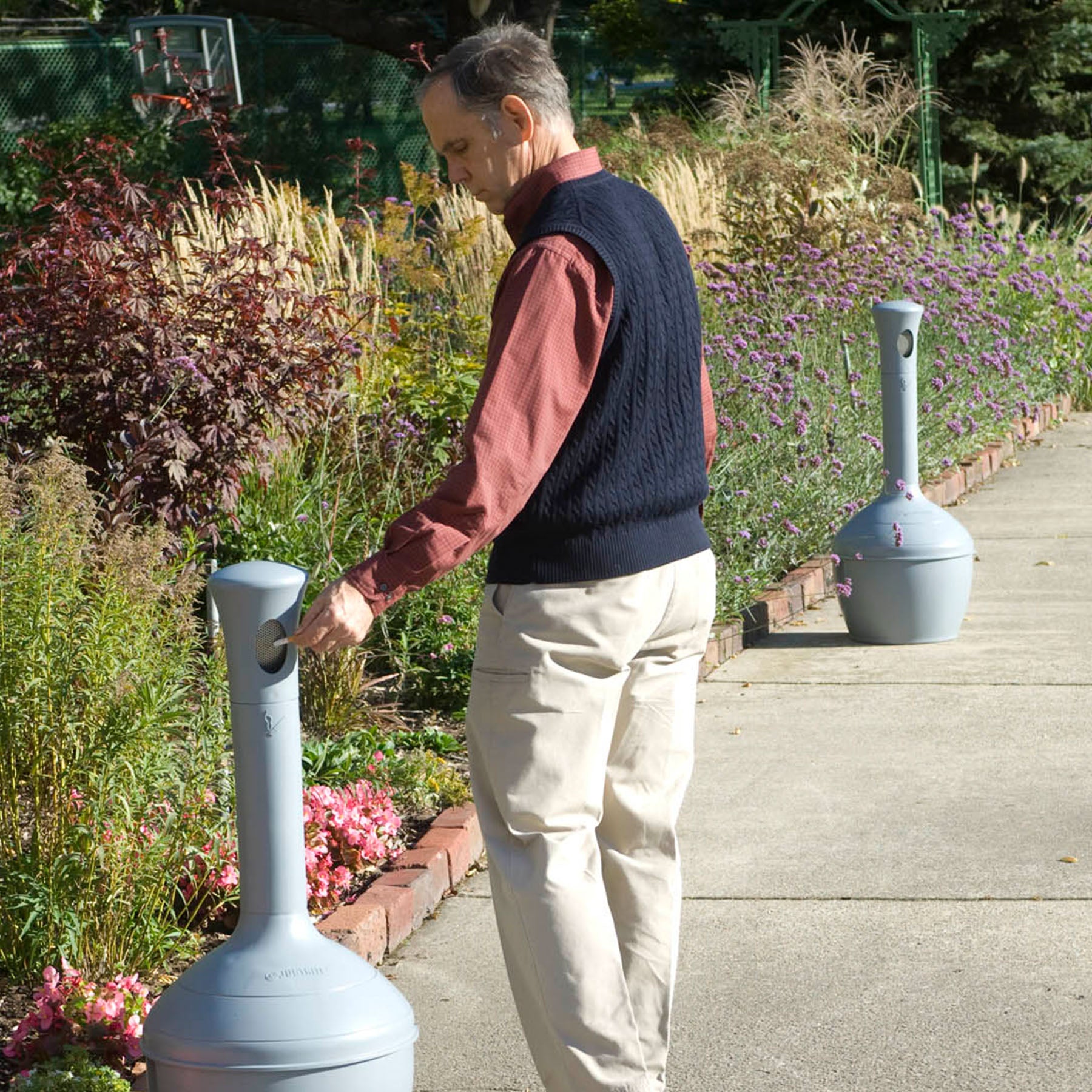 Justrite Elite™ Smoker’s Cease-Fire® Cigarette Butt Receptacle