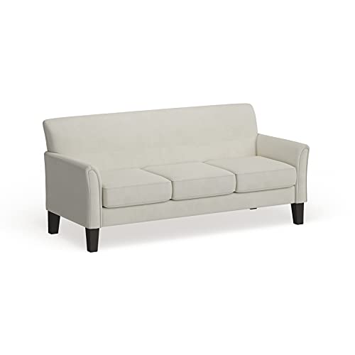 Inspire Q Uptown Modern Sofa by Classic White Foam, Linen