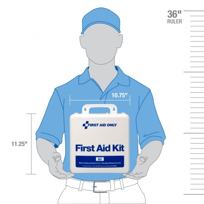 First Aid Only 50 Person National Standard Bus First Aid Kit, Plastic Case - (Case of 3)
