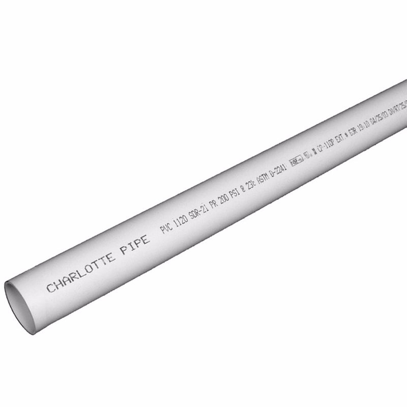 Charlotte Pipe  SDR21  PVC  Pressure Pipe  1-1/2 in. Dia. x 20 ft. L Bell  200 psi