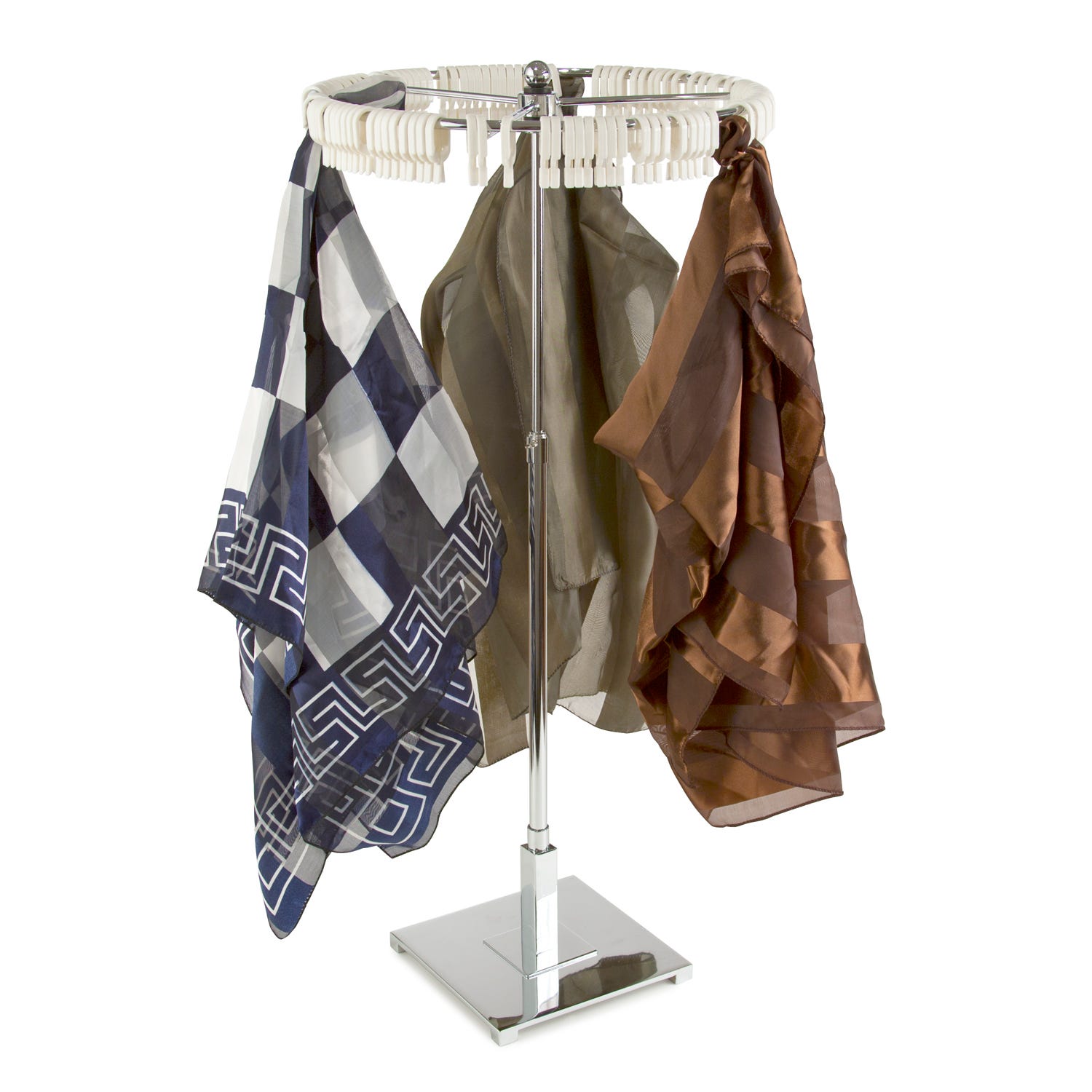Econoco Revolving Scarf Stand with Clips (6 Pieces Per Carton)