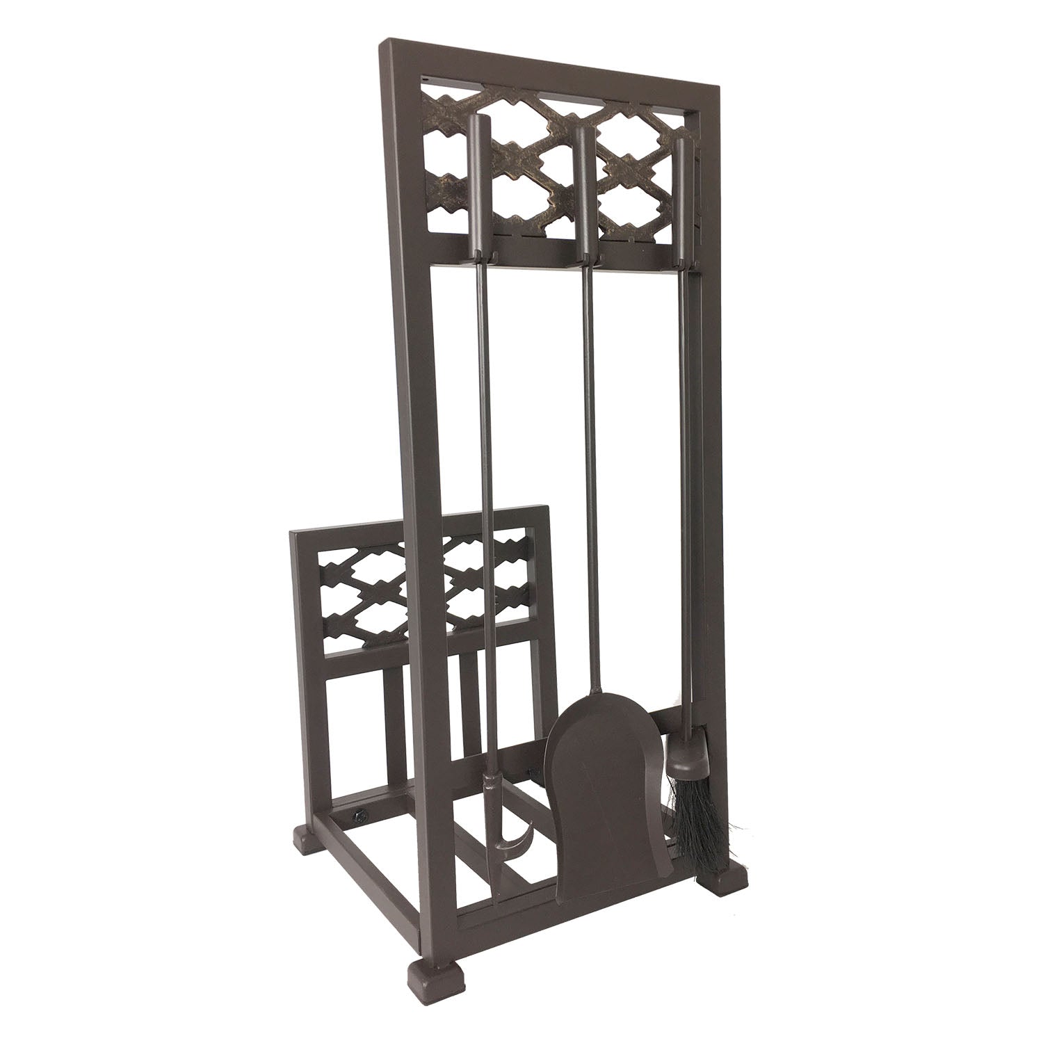 Dagan 4-Piece Bronze Log Rack With Tools